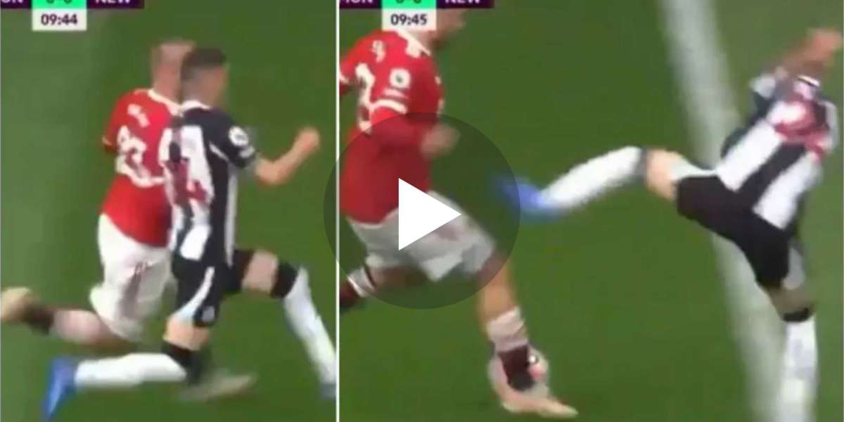 (Video) Luke Shaw sends Newcastle star to the shops with shrug on menacing run
