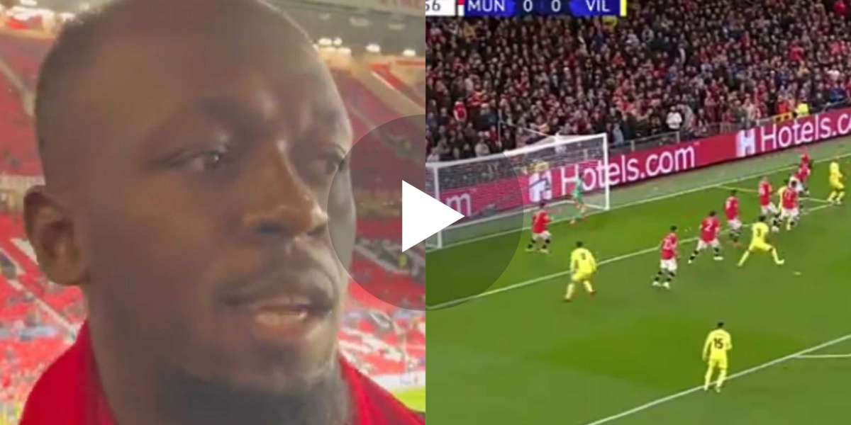 (Video) Usain Bolt predicts win for Manchester United v Villarreal and names goalscorers