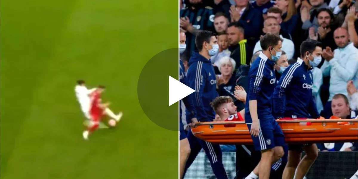 Video: Liverpool wonderkid Harvey Elliott stretchered off as Leeds ace Pascal Struijk sees straight red card for challen