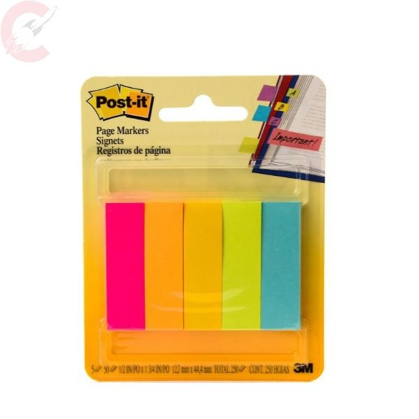 Page Markers | 3M Post - it Page Marker 5 in 1 Fluo Colors | CognitionUAE.com