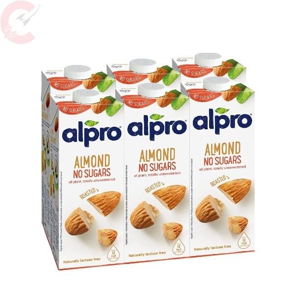 Alpro Almond Milk with No Sugars in 1L (Pack of 6) | CognitionUAE.com