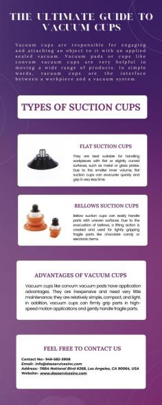 Vacuum cups are responsible for engaging and attaching an object to it
