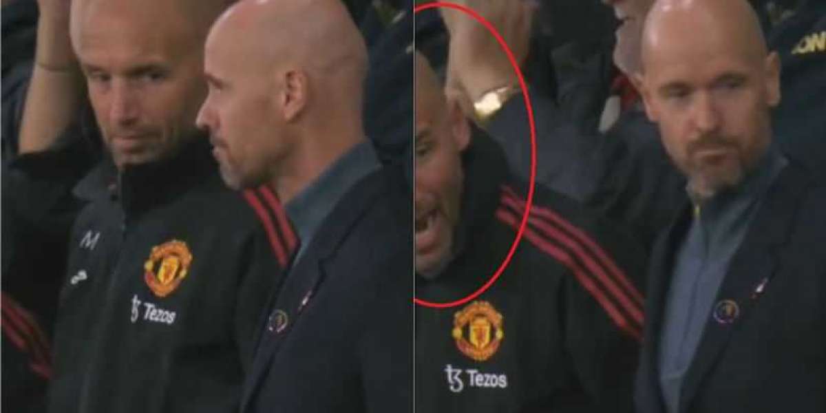 Manchester United fans saw Mitchell van der Gaag's reaction to Benni McCarthy in dugout.