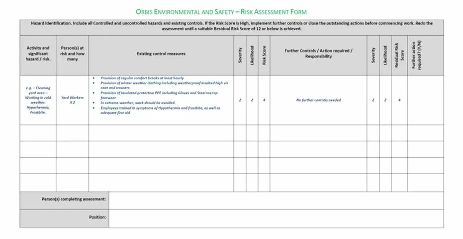 Completing Risk Assessments Yourself - What To Look Out For - Orbis Environmental And Safety