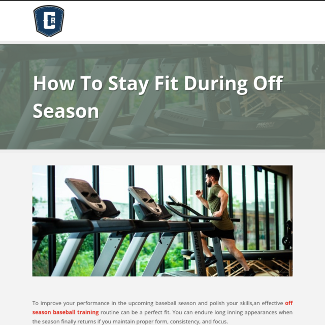 How To Stay Fit During Off Season
