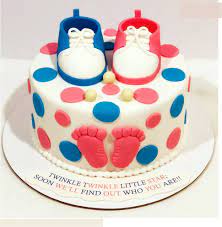 Baby Shower Fondant Cake - Online Delivery Cake in Delhi/NCR