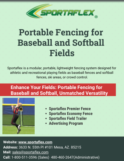 Portable Fencing for Baseball and Softball Fields - by sporta flex [Infographic]