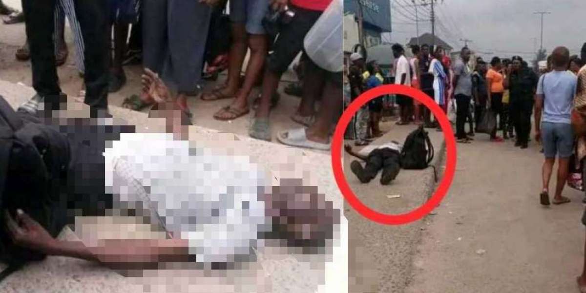 A man collapses and dies on the side of the road in Port Harcourt.