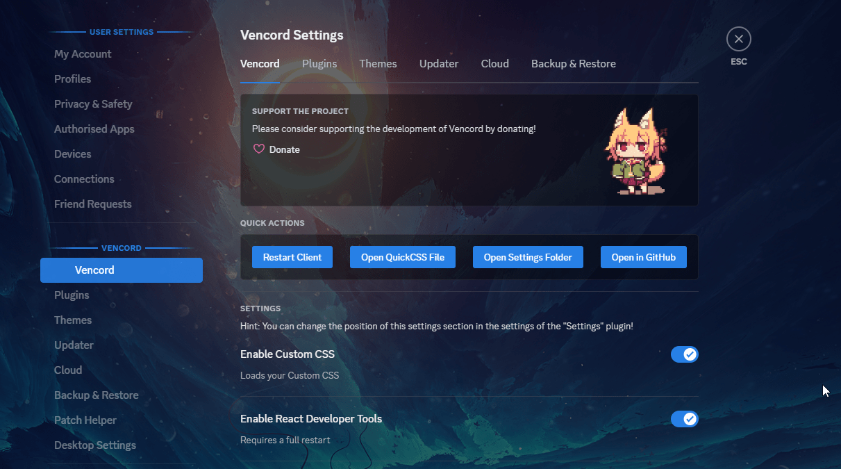 Vencord - The Cutest Discord Client Mod