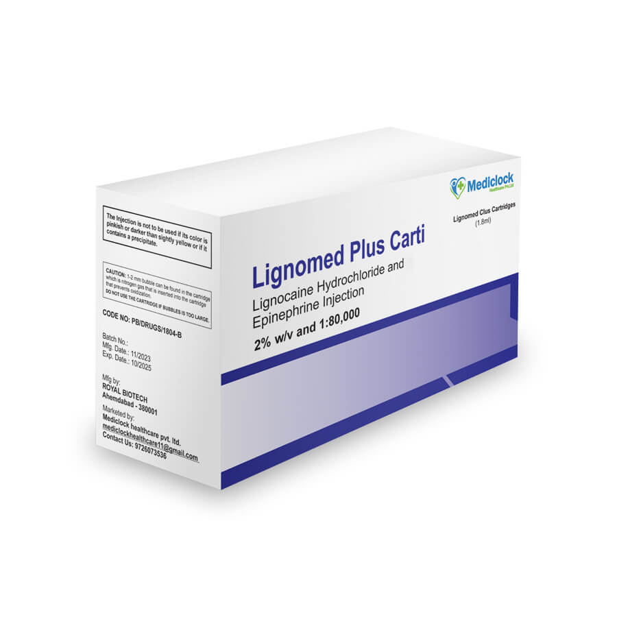 Lignocaine Hydrochloride and Epinephrine Injection - Mediclock Healthcare