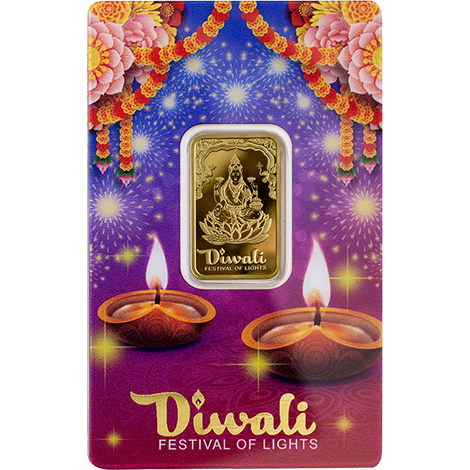 10g Pamp Diwali 999.9 Fine Gold Bar - Bullion & Storage