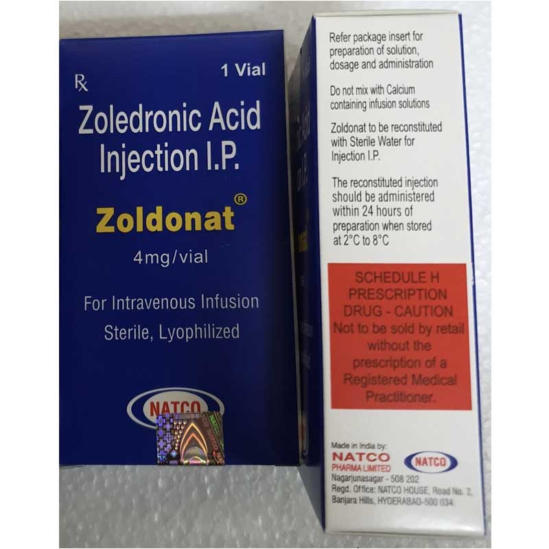 Zoldonat 4mg Injection - Zoledronic acid (4mg) - Galaxy Super Speciality